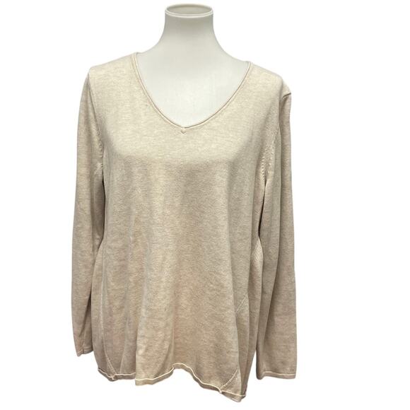 Lane Bryant Womens 18/20 Cotton Rayon Blend Long Sleeve V-Neck Pullover Sweater - Picture 1 of 5